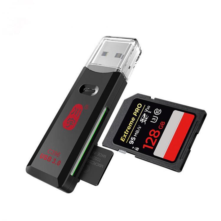 all in one place ציוד היקפי Kawau C396 DUO USB 3.0 SD TF Card Reader Support Simultaneous Read