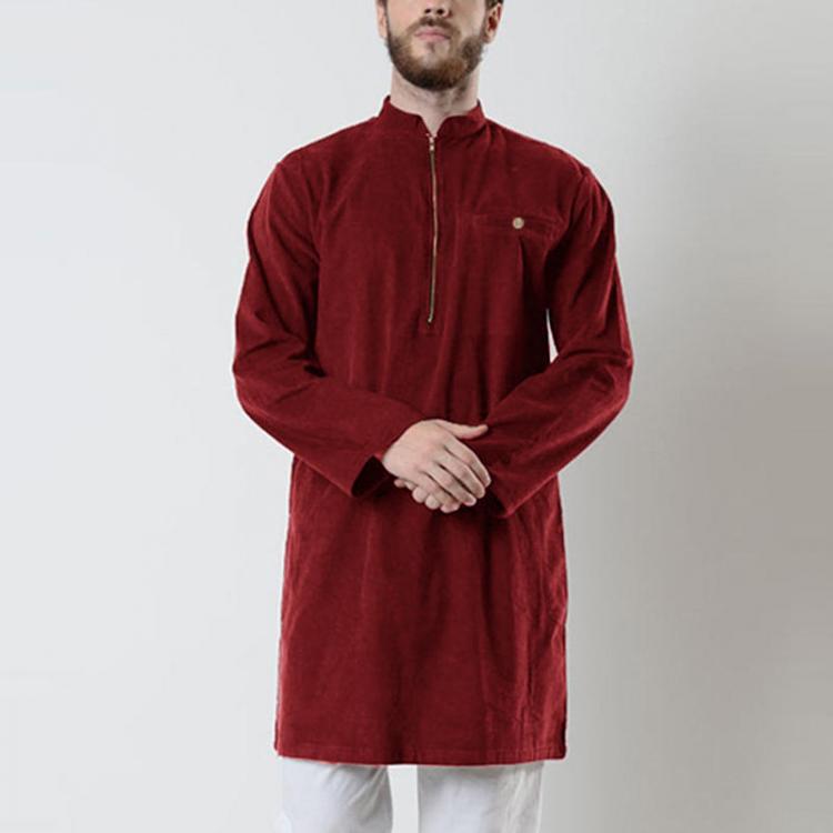 all in one place בגדי נשים Men's Indian Kurta Abaya Arabic Long Sleeve Kaftan Tops Arab Middle East Dress Kaftan