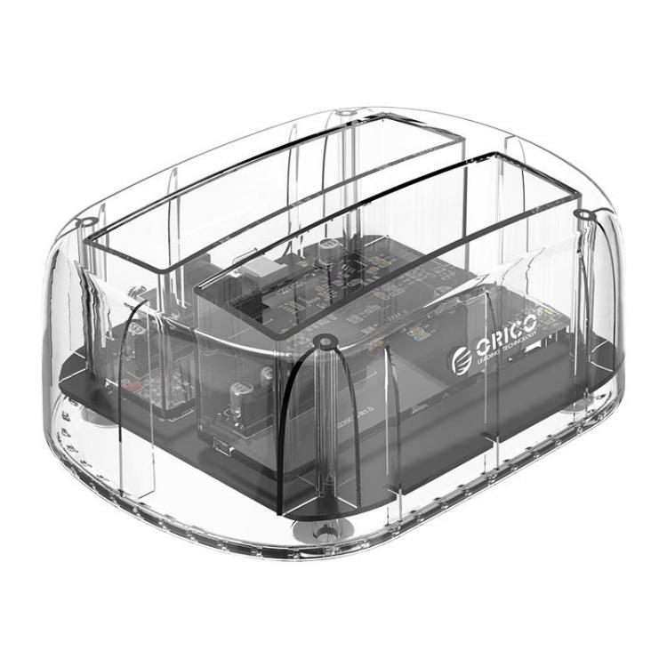 all in one place ציוד היקפי ORICO 6239U3 2.5/3.5 inch 2 Bay Transparent USB3.0 Ordinary Reading&amp; Writing Hard Drive Dock Portable Hardisk HDD SSD Hard