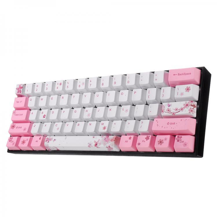 all in one place ציוד היקפי OEM Profile PBT Sublimation Sakura Keycap for 60% Anne pro 2 Royal Kludge RK61 Geek GK61 GK64 Mechanical Keyboard