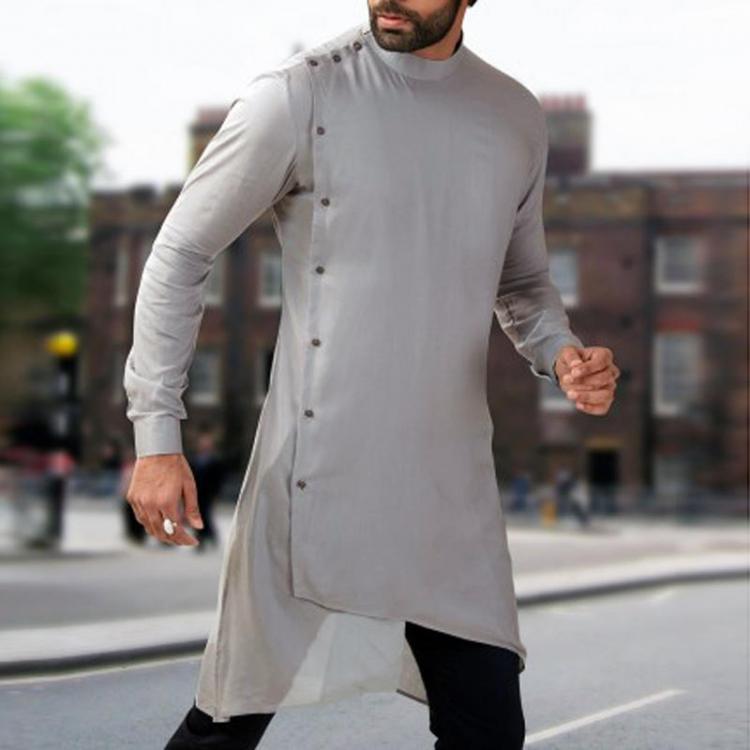 all in one place בגדי נשים Men Indian Clothing Long Sleeve Saudi Arabia Kurta Tops Ethnic Dress Kaftan Robe