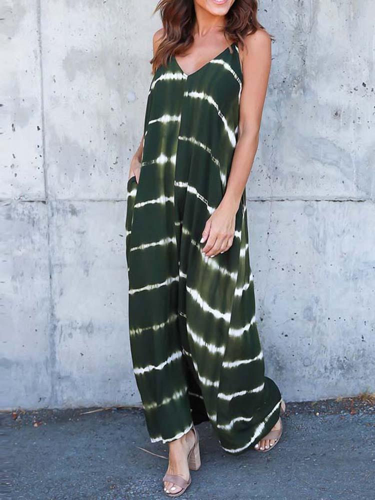all in one place בגדי נשים S-5XL Sexy Women Sleeveless Printed Dress