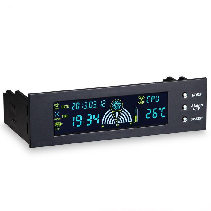 all in one place ציוד היקפי STW 5023 5.25 inch LCD Panel CPU Cooling Fan Speed Temperature Controller Desktop PC Case Drive Bay