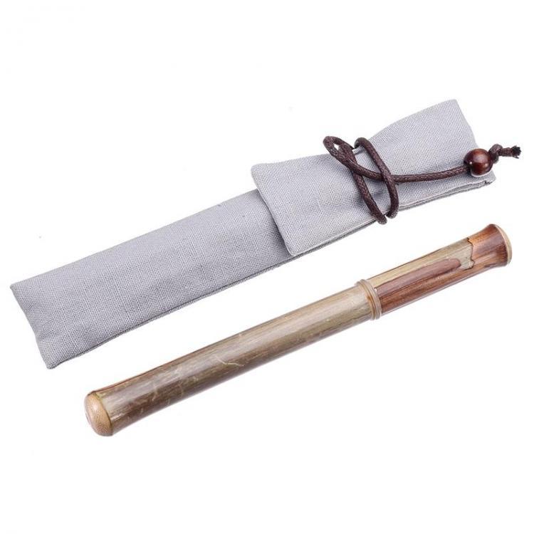 all in one place ציוד היקפי 1Pcs Vintage Natural Bamboo 0.5mm Nib Fountain Pen With Pen Pouch For Office Business Writing Pen