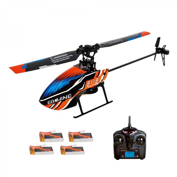 all in one place צעצועים, תחביבים ופנאי Eachine E119 2.4G 4CH 6-Axis Gyro Flybarless RC Helicopter RTF 3pcs 4pcs Batteries Version